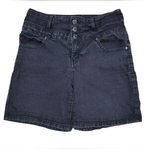Silver Crush black denim shorts